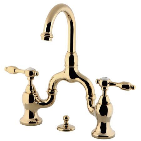 Kingston Brass KS7992TAL Bridge Bathroom Faucet, Polished Brass KS7992TAL